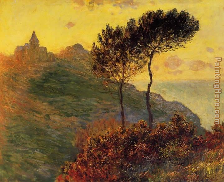 Church at Varengeville against the Sunset painting - Claude Monet Church at Varengeville against the Sunset art painting
